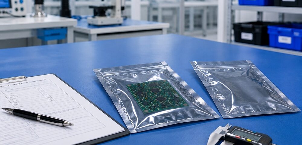 ESD static shielding bags for protecting sensitive electronic components