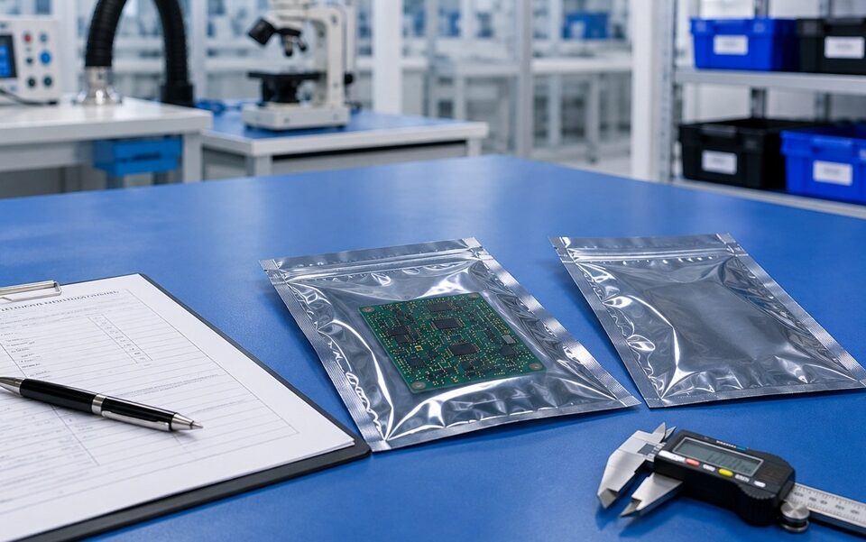 ESD static shielding bags for protecting sensitive electronic components